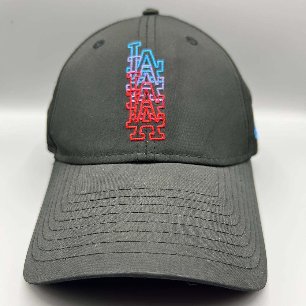Los Angeles LA Dodgers Hat Men Black Embroidered 9Forty New Era Strap Back Cap